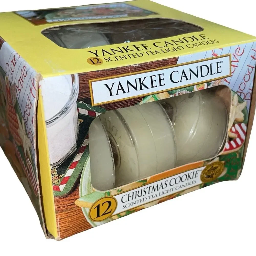 Vintage Yankee Candle Christmas Cookie Lot 11pc Tea Lights Votives Wax Tart HTF